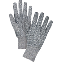 Jersey Gloves, Large, Salt & Pepper, Unlined, Knit Wrist Cintas