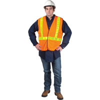 Veste de s&eacute;curit&eacute; pour la circulation d&eacute;tachable en cinq points, Orange haute visibilit&eacute;, Grand, Polyester Cintas