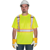 T-shirt conforme &agrave; la CSA, Polyester, Moyen, Jaune lime haute visibilit&eacute; Cintas