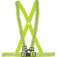 Standard-Duty Safety Harness, High Visibility Lime-Yellow, Silver Reflective Colour, Medium Cintas