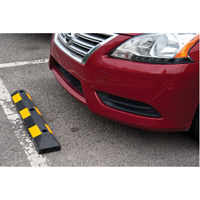 Parking Curb, Rubber, 3' L, Black/Yellow Cintas