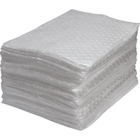Premium Fine Fiber Sorbent Pads, Oil Only, 15" x 17", 25 gal. Absorbancy Cintas