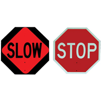Double-Sided "Stop/Slow" Traffic Control Sign Cintas