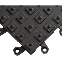 ErgoDeck&reg; Matting With Integrated No-Slip Cleats No. 552, PVC, 1-1/2' W x 1-1/2' L, 7/8" Thick, Black Cintas