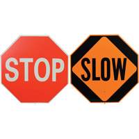 Double-Sided "Stop/Slow" Traffic Control Sign Cintas