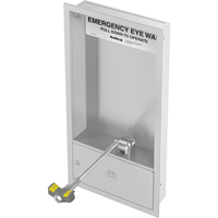 Poste de douche oculaire, Installation Montage mural, Bol Acier inoxydable Cintas