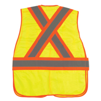 Flame-Resistant Surveyor Vest, High Visibility Lime-Yellow, Medium, Polyester Cintas