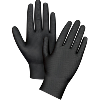 Gants d'examen de poids lourd &agrave; prise tactile, Petit, Nitrile, 8 mils, Sans poudre, Noir Cintas