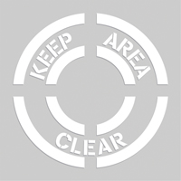 Pochoirs de marquage du sol - Keep Area Clear, Pictogramme, 20" x 20" Cintas