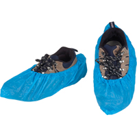 CPE Shoe Covers, Large, Polyethylene, Blue Cintas