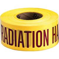 Ruban pour barricade, Anglais, 3" la x 1000' lo, 3 mils, Magenta/jaune Cintas