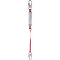 Pro Shock Absorbing Lanyard, 3', Locking Snap Hook Center, Locking Snap Hook Leg Ends, Polyester Cintas