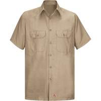 Short Sleeve Ripstop Shirt, Men's, 3X-Large, Khaki Cintas