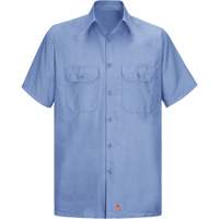Short Sleeve Ripstop Shirt, Men's, Large (Tall), Blue Cintas