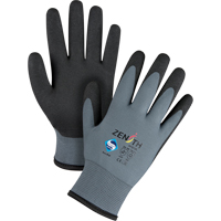 Gants enduits de premi&egrave;re qualit&eacute; ZX-30°, 8/Moyen, R&ecirc;vetement PVC, Calibre 15, Enveloppe en Nylon Cintas
