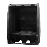 Spill Containment Sheds With Drain, 61" L x 37.25" W x 72.75" H, 1000 lbs. Load Capacity Cintas