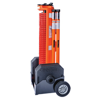 Wheeled Barrier, 50' L, Plastic, Orange Cintas