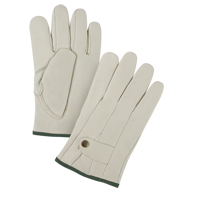 Premiun Winter-Lined Ropers Gloves, Medium, Grain Cowhide Palm, Fleece Inner Lining Cintas