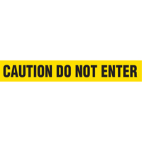 Barricade Tape, English, 3" W x 1000' L, 2 mils, Black on Yellow Cintas