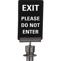 "Exit: Please Do Not Enter" Crowd Control Sign, 11" x 7", Plastic, English Cintas