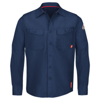 IQ Endurance&reg; Men's Work Shirts, Small, Navy Blue Cintas