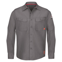 IQ Endurance&reg; Men's Work Shirts, Small, Grey Cintas
