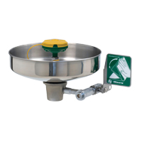 Poste de douche oculaire/faciale, Bol Acier inoxydable Cintas