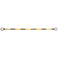 Telescopic Barricade Bar, 85" Extended Length, Black/Yellow Cintas
