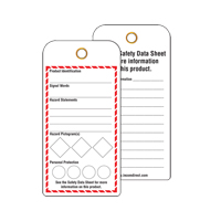 &eacute;tiquettes SGH pour le milieu de travail, Papier cartonn&eacute;, 3" la x 6" h, Anglais Cintas