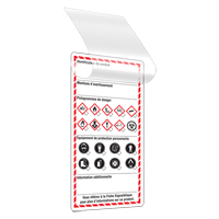 &eacute;tiquettes auto-plastifiantes pour le milieu de travail, Papier cartonn&eacute;, 3" la x 6" h, Français Cintas