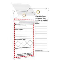 &eacute;tiquettes SGH auto-plastifiantes pour le milieu de travail, Papier cartonn&eacute;, 3" la x 6" h, Français Cintas