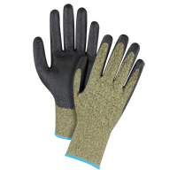 Black & Yellow Seamless Stretch Cut-Resistant Gloves, Size X-Large/10, 13 Gauge, Foam Nitrile Coated, Aramid Shell, ASTM ANSI Level A6 Cintas