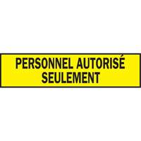 Warning Barricade Tape, French, 3" W x 200' L, 3.5 mils, Black on Yellow Cintas