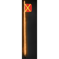 Safety Whip&reg; Heavy-Duty LED Whips, Hitch Mount, 10 High, Orange with Reflective Cintas
