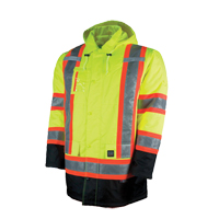 Parka de s&eacute;curit&eacute; doubl&eacute;, Jaune lime haute visibilit&eacute;, Grand Cintas