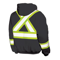 Insulated Safety Hoodie, Polyester, Large, Black Cintas
