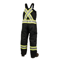 Salopettes de s&eacute;curit&eacute; doubl&eacute;e, Polyester/Polyur&eacute;thane, Grand, Noir Cintas
