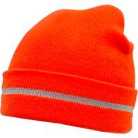 High Visibility Knit Hat with Reflective Stripe, High Visibility Orange, Acrylic Cintas