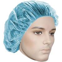 Bouffant Caps, Polypropylene, 18", Blue Cintas