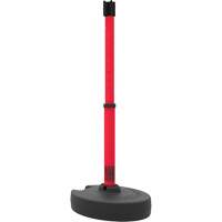 PLUS Barrier Post Set Receiver, 42" High, Red Cintas