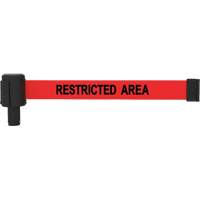 PLUS Banner Cassette, Restricted Area, 15', Red Tape Cintas