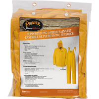 577 3-Piece Rain Suit, Polyester/PVC, 5X-Large, Yellow Cintas