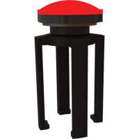 Balise stroboscopique rouge et support pour le syst&egrave;me de barri&egrave;re PLUS, Noir Cintas
