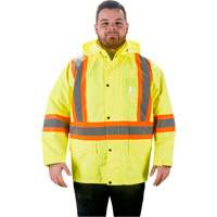 RZ1000 Rain Jacket, Polyester, Small, High Visibility Lime-Yellow Cintas