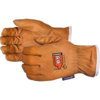 Endura&reg; High-Cut Driver's Gloves, Small, Grain Goatskin Palm, Steel/Para-Aramid Inner Lining Cintas