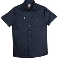Chemise de travail &agrave; manches courtes en tissu crois&eacute;, Hommes, Moyen (grande taille), Bleu marine Cintas