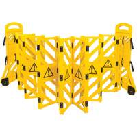 Portable Mobile Barrier, 40" H x 13' L, Yellow Cintas