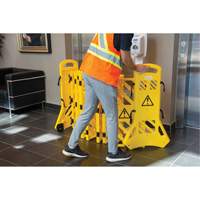 Portable Mobile Barrier, 40" H x 13' L, Yellow Cintas