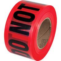 PrimeGuard "Danger Do Not Enter" Barricade Tape, English, 3" W x 1000' L, Black on Red Cintas