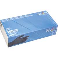 Gants jetables de calibre m&eacute;dical r&eacute;sistants &agrave; la perforation, Petit, Nitrile, 5 mils, Sans poudre, Noir, Classe 2 Cintas